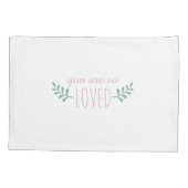 Custom Monogram Wreath Floral Girl Kussensloop, Re Kussensloop (Achterkant)