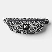 Custom Monogram Zebra Pattern Heuptasje (Liggend)