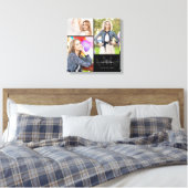 Custom Monogram Zwart Grijs Afstuderen 2021 Foto Canvas Afdruk (Insitu (Slaapkamer))