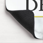 Custom Monogrammed Faux White Marble Muismat (Hoek)