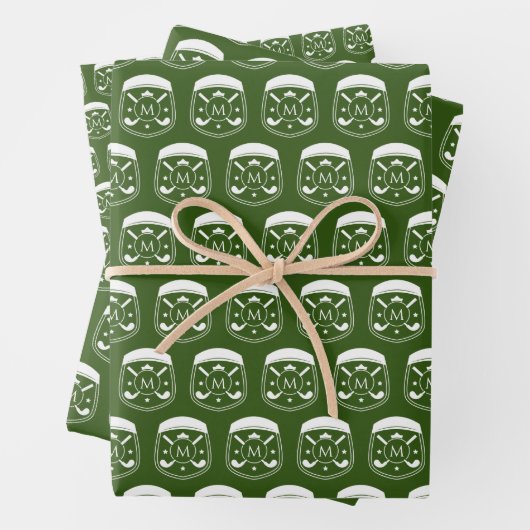 Custom Monogrammed Golf Inpakpapier Vel (In situ)