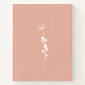 Custom Monogrammed Peach Spiral Notebook Notitieboek (Achterkant)