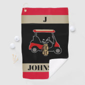 Custom Monogrammed Personalized Two-Tone Golfhanddoek (Insitu)