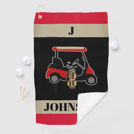 Custom Monogrammed Personalized Two-Tone Golfhanddoek (Insitu)