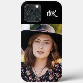 Custom Monogrammed Your Photo Lady Case-Mate iPhone Case (Achterkant)