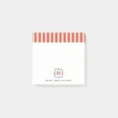 Custom Monograms Post-it® Notes in retro style. (Voorkant)