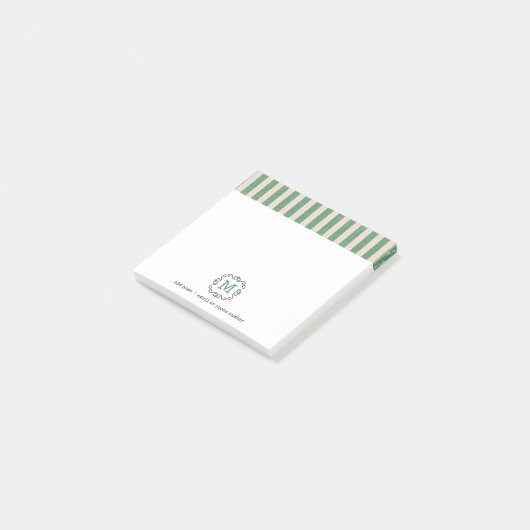 Custom Monograms Post-it® Notes in retro style. (Schuin)