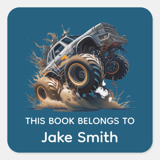 Custom Monster Truck Sticker for Kids Personalized (Voorkant)