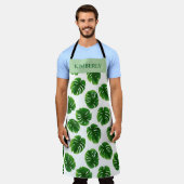 Custom Monstera Leaf Tropical Pattern Schort (Gedragen)