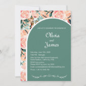 Custom Mooie Bloemen Donker Bourgogne Roze & Groen Kaart (Voorkant)