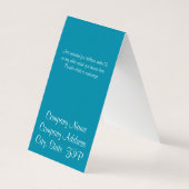 Custom Mooie Vakantie Tent Oorbel Display Kaarten (Achterkant)