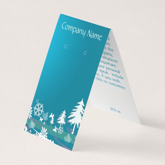 Custom Mooie Vakantie Tent Oorbel Display Kaarten (Voorkant)
