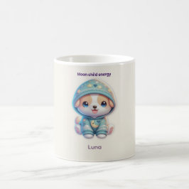Custom Moon Child Energy Dog Mug Koffiemok