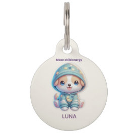 Custom Moon Child Energy Dog Pet Tag ID Huisdierpenning