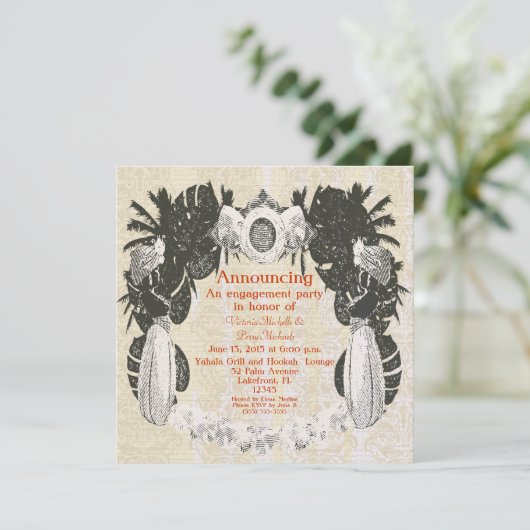 Custom Moorish Hookah Lounge Party - Kaart (Staand voorkant)