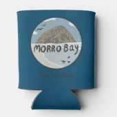 CUSTOM MORRO ROCK Central California Beach Art Blikjeskoeler (Achterkant)