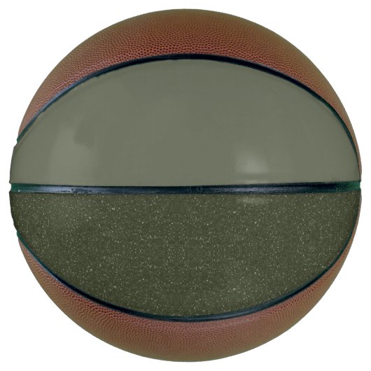 Custom Moss Green Basketball – Horizontale Split Basketbal (Voorkant)