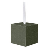 Custom Moss Green Cube Ornament (Achter hoekig)