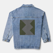 Custom Moss Green Denim Jacket (Achterkant)
