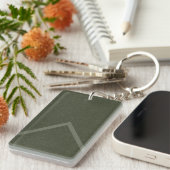 Custom Moss Green Peak Stripe Acryl Sleutelhanger (Voorkant Rechts)