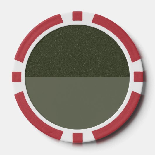 Custom Moss Green Split Poker Chip – Bulk Favoriet (Voorkant)