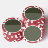 Custom Moss Green Split Poker Chip – Bulk Favoriet (Opstapeling)