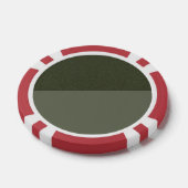 Custom Moss Green Split Poker Chip – Bulk Favoriet (Enkel)