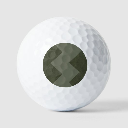Custom Moss Green Zigzag golfballen (Voorkant)