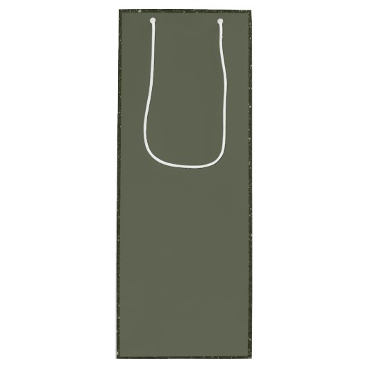Custom Moss Wine Bag – Matte voorkant, sprankelend Wijn Cadeautas (Voorkant)