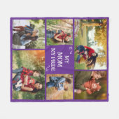 Custom Mother 6 Photo Gifts Mom Pride Birthday Fleece Deken (Voorkant (Horizontaal))