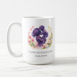 Custom Mother and Child Floral Mother’s Day Mug Koffiemok