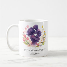 Custom Mother and Child Floral Mother’s Day Mug Koffiemok