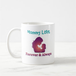 Custom Mother Daughter Silhouette Mommy Love Mug Koffiemok