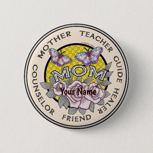 Custom Mother Friend Ronde Button 5,7 Cm (Voorkant)