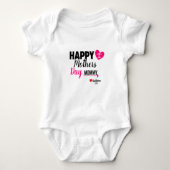 Custom Mothers Day Baby Happy 1st Mothers Day Romper (Voorkant)