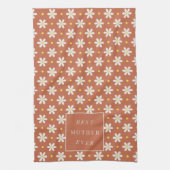 Custom Mother's Day Gift Personalized Daisy Theedoek (Verticaal)