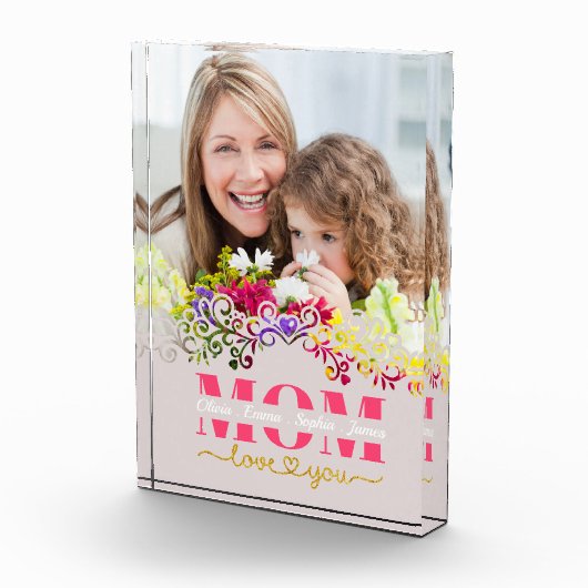 Custom Mother's Day I Photo & Personal Message Fotoblokken (Rechts)