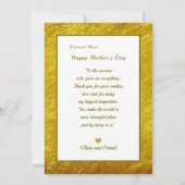 Custom Mother's Day I Photo & Personal Message Kaart (Achterkant)