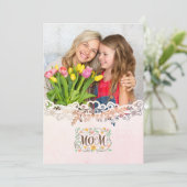 Custom Mother's Day I Photo & Personal Message Kaart (Staand voorkant)