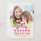 Custom Mother's Day I Photo & Personal Message Kaart (Voorkant)