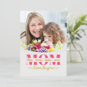 Custom Mother's Day I Photo & Personal Message Kaart (Staand voorkant)