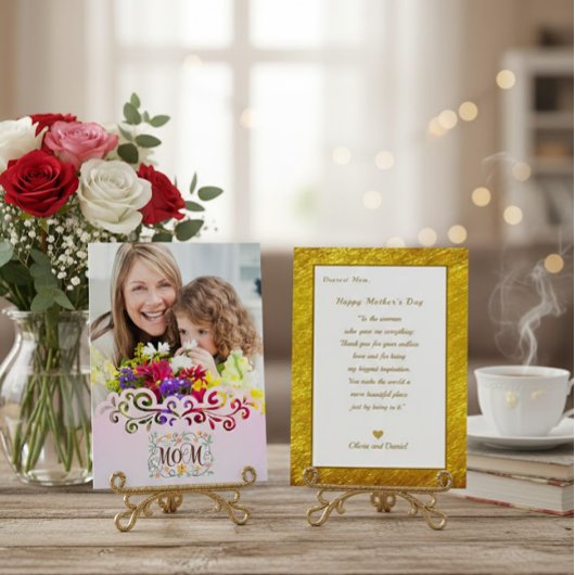 Custom Mother's Day I Photo & Personal Message Kaart