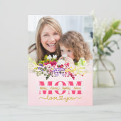 Custom Mother's Day I Photo & Personal Message Kaart (Staand voorkant)