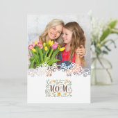 Custom Mother's Day I Photo & Personal Message Kaart (Staand voorkant)