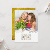 Custom Mother's Day I Photo & Personal Message Kaart (Voorkant / Achterkant in situ)