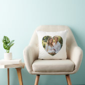 Custom mothers day photo heart mask Throw Pillow Kussen (Stoel)