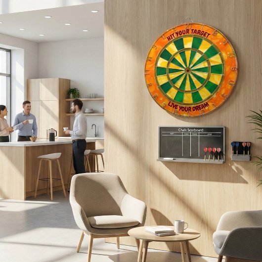 Custom Motivational "Hit Your Target" Dartbord