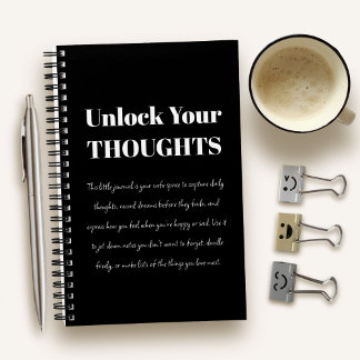 Custom Motivational Journal | Unlock Your Thoughts Notitieboek