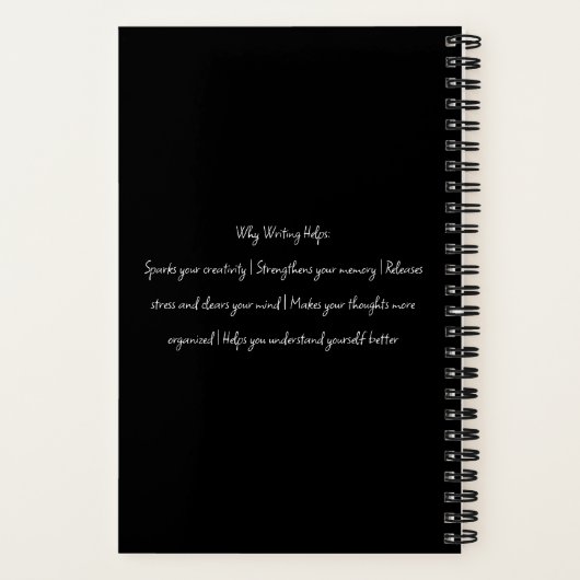 Custom Motivational Journal | Unlock Your Thoughts Notitieboek (Achterkant)