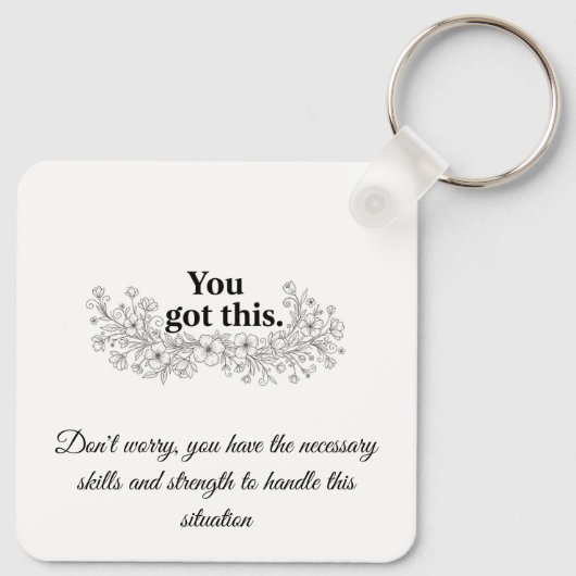 Custom Motivational Keychain (Achterkant)